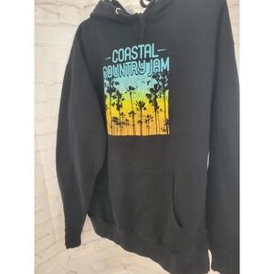 Hoodie size  (XL) Black with Costal Country Jam by Independent country, active